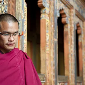 Tibetan Buddhism, monk in a red robe
