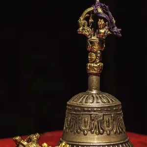 Tibetan Buddhist ritual objects still life Tibetan Buddhist ritual objects still life