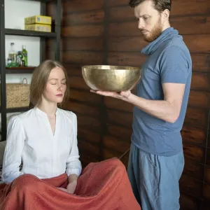 Tibetan singing bowl in sound therapy Tibetan singing bowl in sound therapy