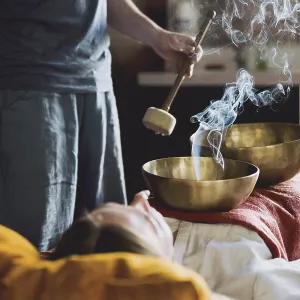 Tibetan singing bowl in sound therapy Tibetan singing bowl in sound therapy