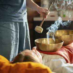 Tibetan singing bowl in sound therapy Tibetan singing bowl in sound therapy