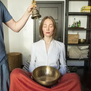 Tibetan Singing Bowl Print in Sound Therapy Tibetan Singing Bowl Print in Sound Therapy