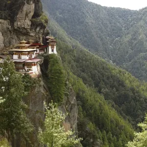 Tiger's Nest Monastery in the cliffside of Paro valley