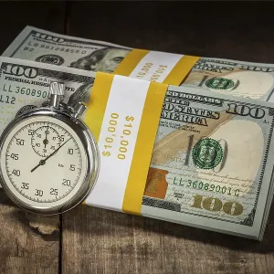 Time is money loan concept background Time is money loan concept background