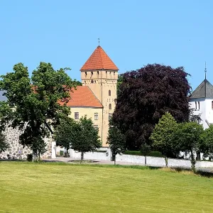 Tosterup manor with castle and church In Tomelilla community, Scania, Sweden, Europe Tosterup manor with castle and church In Tomelilla community, Scania, Sweden, Europe