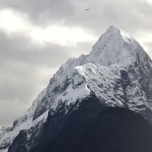 Tourist flight above Mitre Peak Tourist flight above Mitre Peak