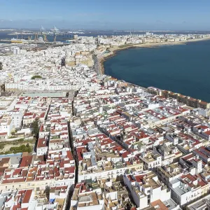 The town of Cadiz with the old quarter in the foreground The town of Cadiz with the old quarter in the foreground