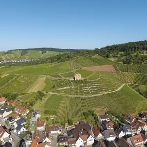 Town on the edge of the vineyards