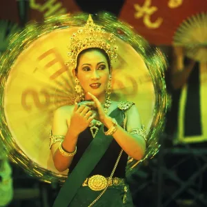 Traditional dance, parasol, Ko Phuket Traditional dance, parasol, Ko Phuket