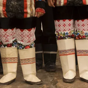 Traditional Kamik boots of the Inuit