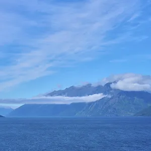 Tranquil landscape with mountains