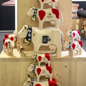 Trauffer Toy Wooden Cows Print