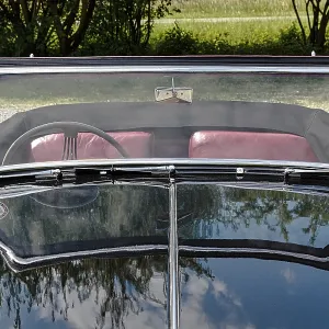 Triumph classic car, black convertible