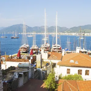 Turkey: view from the castle of the sea and the city of Marmaris