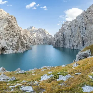 Turquoise Mountain Lake Kol Suu Print, Kyrgyzstan