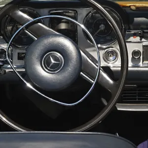 Typical dashboard of a Mercedes SL from the 70s Typical dashboard of a Mercedes SL from the 70s