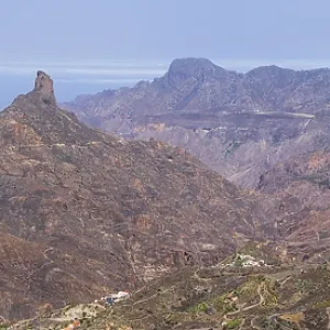 A typical mountain landscape in the central part of the island