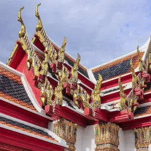Typical roof of a Thai Buddhist temple Typical roof of a Thai Buddhist temple
