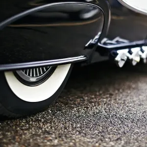 Tyre, fenders, vintage car, USA, North America