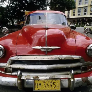 US-vintage car parking at the roadside US-vintage car parking at the roadside