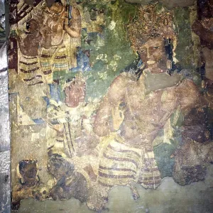 Vajrapani bodhisattva wall painted at ajanta caves Vajrapani bodhisattva wall painted at ajanta caves