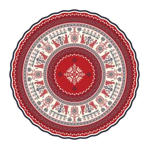 Vector round design element with traditional Russian embroidery symbols Vector round design element with traditional Russian embroidery symbols