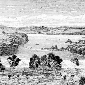 The Victoria Nile with the Ripon waterfalls