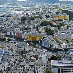 View from the Aksla hill to Alesund View from the Aksla hill to Alesund