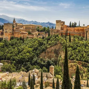 View of Alhambra with Alcazaba, Granada