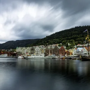 View of the city center of Bergen in Norway