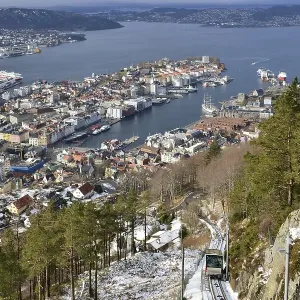 View of the city from Mount Floyen View of the city from Mount Floyen