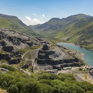 View from Dinorwic Quarry Print, Llanberis, Wales