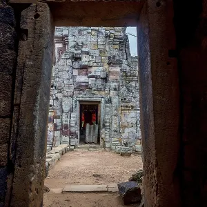 View thru the door to Wat Banan Pagoda Print, Cambodia View thru the door to Wat Banan Pagoda Print, Cambodia