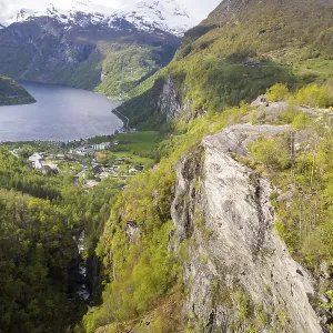 View on Geiranger Fjord in Norway