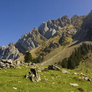 View from the hiking trail near the Schwagalp pass<br> View from the hiking trail near the Schwgalp pass