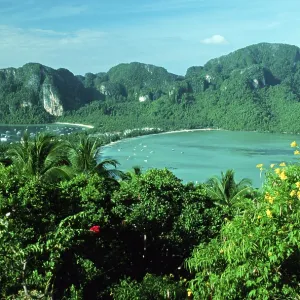 View of the island from the viewpoint one year in front of the tsunami
