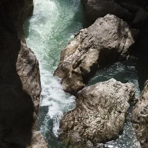 View of the Lammerklamm gorge near Scheffau in Salzburger Land