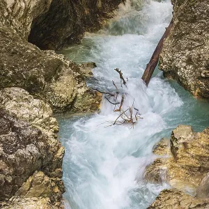 View of the Leutaschklamm gorge near Mittenwald View of the Leutaschklamm gorge near Mittenwald