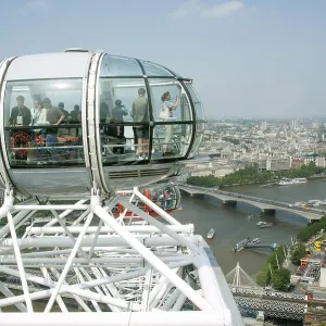 View from the London Eye on London and the River Thames