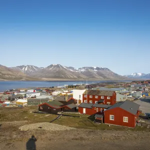 View over Longyearbyen, capital of Spitsbergen View over Longyearbyen, capital of Spitsbergen