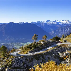 View from the Loser Panoramastrasse into the Ausseerland and to the Dachstein View from the Loser Panoramastrasse into the Ausseerland and to the Dachstein