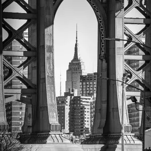View from Main Street to Manhattan Bridge and Empire State Building View from Main Street to Manhattan Bridge and Empire State Building