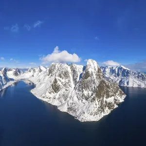 View of mountains and fjords near Reinebringen View of mountains and fjords near Reinebringen