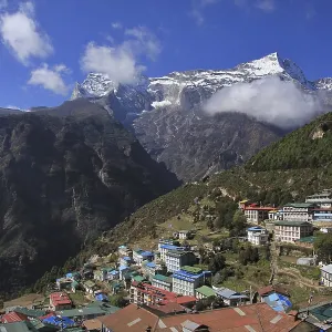View from Namche Bazar Print, Everest National Park, Nepal
