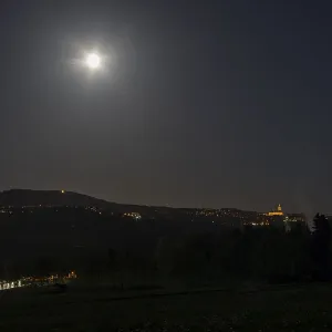 View from north to Poehlberg and Annaberg-Buchholz with St View from north to Poehlberg and Annaberg-Buchholz with St