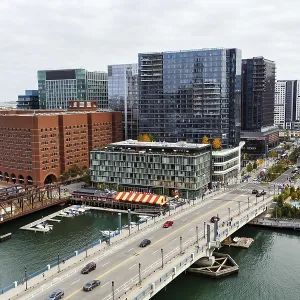 View of Northern Avenue Bridge over Fort Point Channel