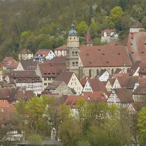 View of the old town of Schwabisch Hall View of the old town of Schwabisch Hall