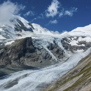 View of the Pasterze glacier at the foot of the Grossglockner View of the Pasterze glacier at the foot of the Grossglockner