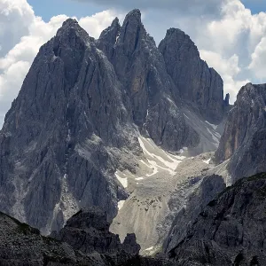 View of the Three Peaks in the Dolomites