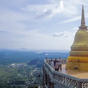 View, people, chedi in the monastery of Wat Tam Sua View, people, chedi in the monastery of Wat Tam Sua